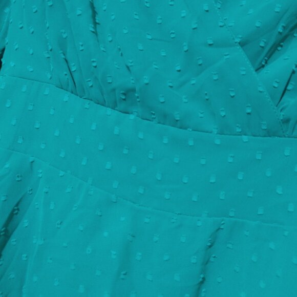 Jopna Long Sleeve Textured Dress with Ruffles - Beautiful Green Color - Picture 4 of 5